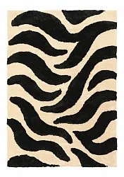 Ryatæpper - Fergana (creme/sort)