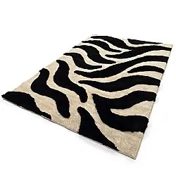 Ryatæpper - Fergana (creme/sort)