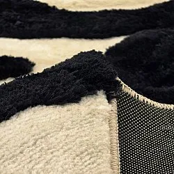 Ryatæpper - Fergana (creme/sort)