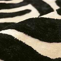 Ryatæpper - Fergana (creme/sort)