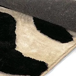 Ryatæpper - Fergana (creme/sort)