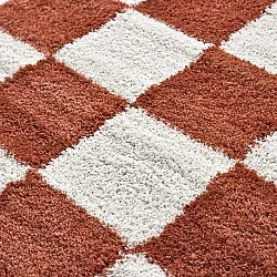 Ryatæpper - Gordes (orange/hvid)