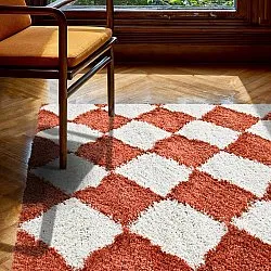 Ryatæpper - Albi (hvid/orange)