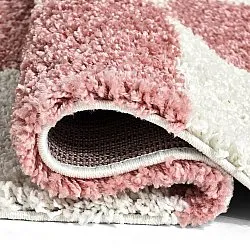 Ryatæpper - Gordes (lyserød/hvid)