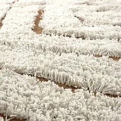 Runde tæpper - Holwell Natural Cotton Shaggy (off white/brun)