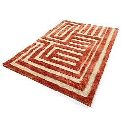 Ryatæpper - Karbala (creme/rød)