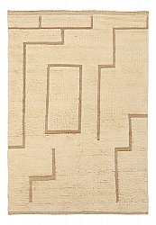 Ryatæpper - Kiberg Hand Woven Wool Shaggy (fløde)