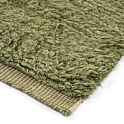 Ryatæpper - Kiberg Hand Woven Wool Shaggy (grøn)
