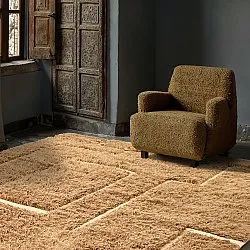 Ryatæpper - Kiberg Hand Woven Wool Shaggy (beige)