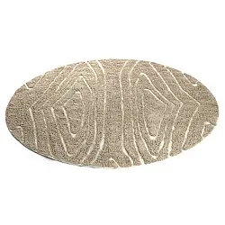 Runde tæpper - Kindon Natural Cotton Shaggy (beige/hvid)