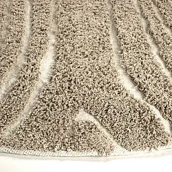 Runde tæpper - Kindon Natural Cotton Shaggy (beige/hvid)