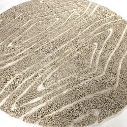 Runde tæpper - Kindon Natural Cotton Shaggy (beige/hvid)