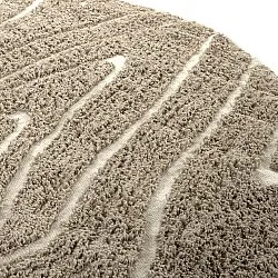 Runde tæpper - Kindon Natural Cotton Shaggy (beige/hvid)