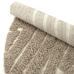 Runde tæpper - Kindon Natural Cotton Shaggy (beige/hvid)