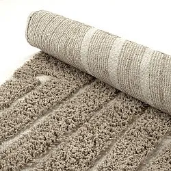 Runde tæpper - Kindon Natural Cotton Shaggy (beige/hvid)