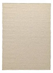 Uldtæppe - Larkana (beige/hvid)