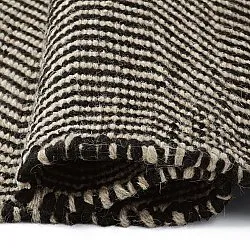 Uldtæppe - Larkana (beige/sort)