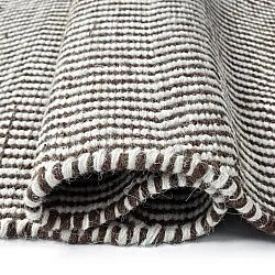 Uldtæppe - Larkana (brun/hvid)