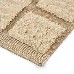 Ryatæpper - Leknes Hand Woven Wool Shaggy (fløde)