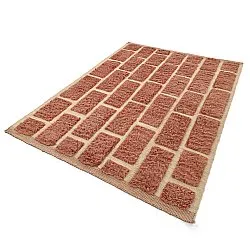 Ryatæpper - Leknes Hand Woven Wool Shaggy (terracotta)