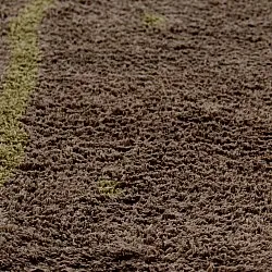 Ryatæpper - Leora Natural Cotton Shaggy (brun/oliven)