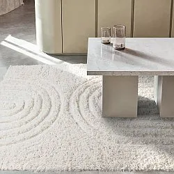 Ryatæpper - Lindos Natural Cotton Shaggy (hvid)