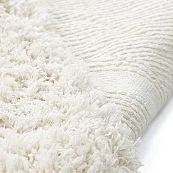 Ryatæpper - Lindos Natural Cotton Shaggy (hvid)