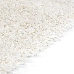 Ryatæpper - Lindos Natural Cotton Shaggy (hvid)