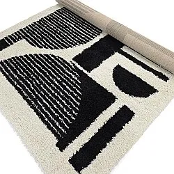 Ryatæpper - Maron (sort/hvid)