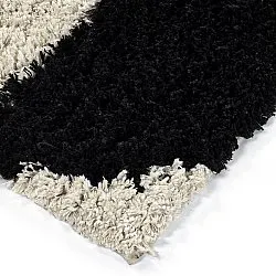 Ryatæpper - Marvao Natural Cotton Shaggy (offwhite/sort)