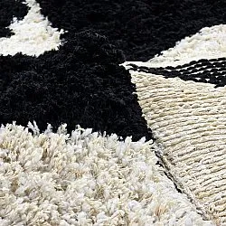 Ryatæpper - Marvao Natural Cotton Shaggy (offwhite/sort)