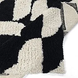 Ryatæpper - Marvao Natural Cotton Shaggy (offwhite/sort)