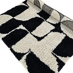 Ryatæpper - Marvao Natural Cotton Shaggy (offwhite/sort)