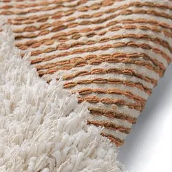 Ryatæpper - Kalymnos Natural Cotton Shaggy (offwhite/okker)