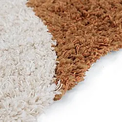 Ryatæpper - Kalymnos Natural Cotton Shaggy (offwhite/okker)