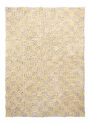 Ryatæpper - Methoni Check Cotton Shaggy (creme/lysegul)