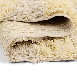 Ryatæpper - Methoni Check Cotton Shaggy (creme/lysegul)