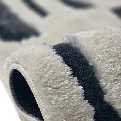 Ryatæpper - Palmyra (hvid/marineblå)