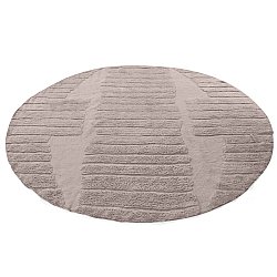 Rundt tæppe - Rani Natural Cotton Shaggy (taupe)