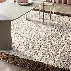 Ryatæpper - Sagres Natural Cotton Shaggy (offwhite/brun)