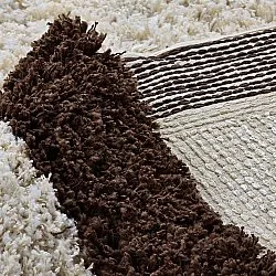 Ryatæpper - Sagres Natural Cotton Shaggy (offwhite/brun)