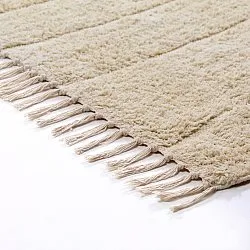 Ryatæpper - Sivia Natural Cotton Shaggy (beige)