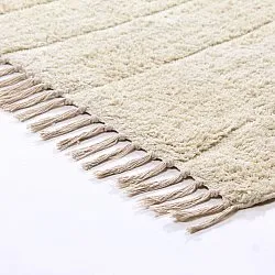 Ryatæpper - Sivia Natural Cotton Shaggy (off-white)