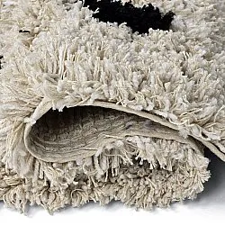 Ryatæpper - Soria Natural Cotton Shaggy (offwhite/sort)