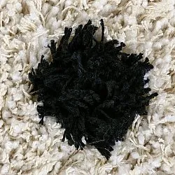 Ryatæpper - Soria Natural Cotton Shaggy (offwhite/sort)