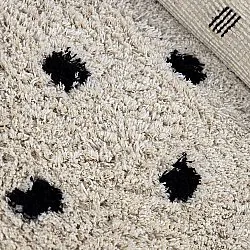 Ryatæpper - Soria Natural Cotton Shaggy (offwhite/sort)