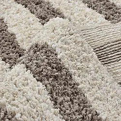 Ryatæpper - Thira Stripe Cotton Shaggy (creme/taupe)