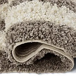 Ryatæpper - Thira Stripe Cotton Shaggy (creme/taupe)