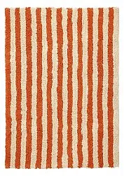 Ryatæpper - Thira Stripe Cotton Shaggy (lysegul/lys orange)