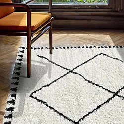 Ryatæpper - Tiznit (hvid/sort)